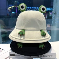 2022 new hat female cute animal frog pattern fashion fisherman hat student cartoon sunscreen sunshade hat