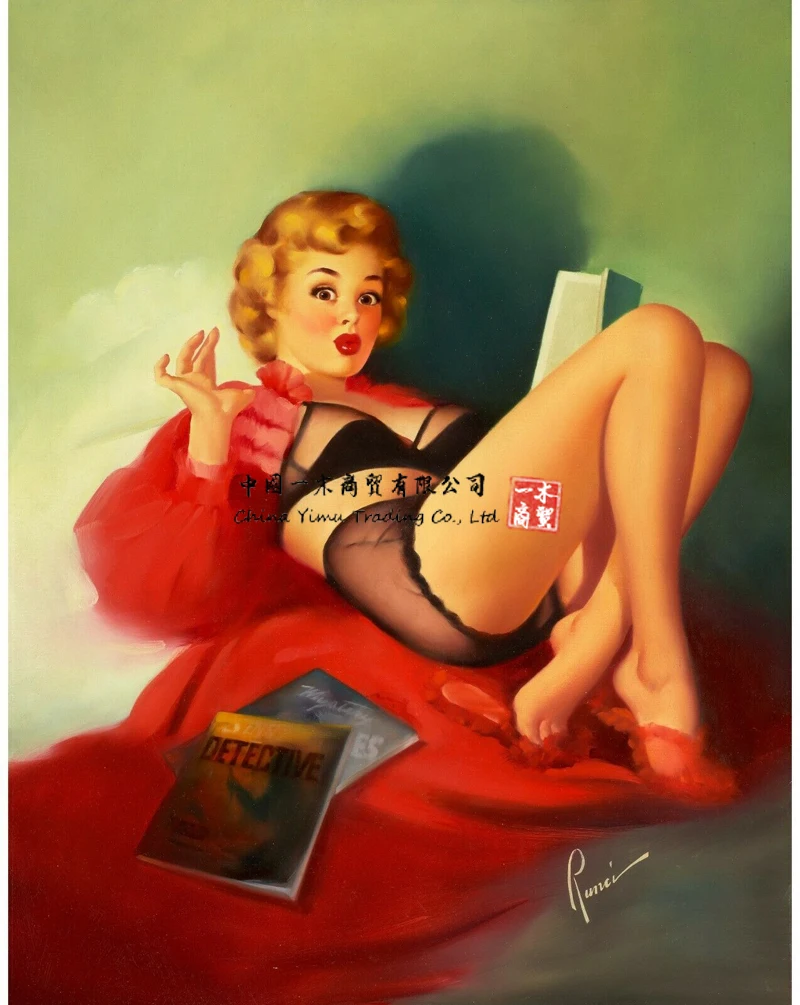 

PinUp девушка рыбалка плакат наклейки картина искусство фильм автомобиль игра фильм печать