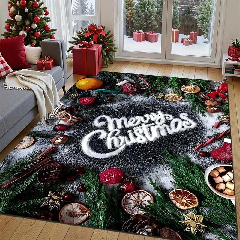 1 шт. ковер с рождественским узором для гостиной спальни прикроватной тумбочки