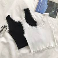 summer 2022 tank tops women sexy lace up crop tank top for women basic solid crop tops square neck plain crop tops summer