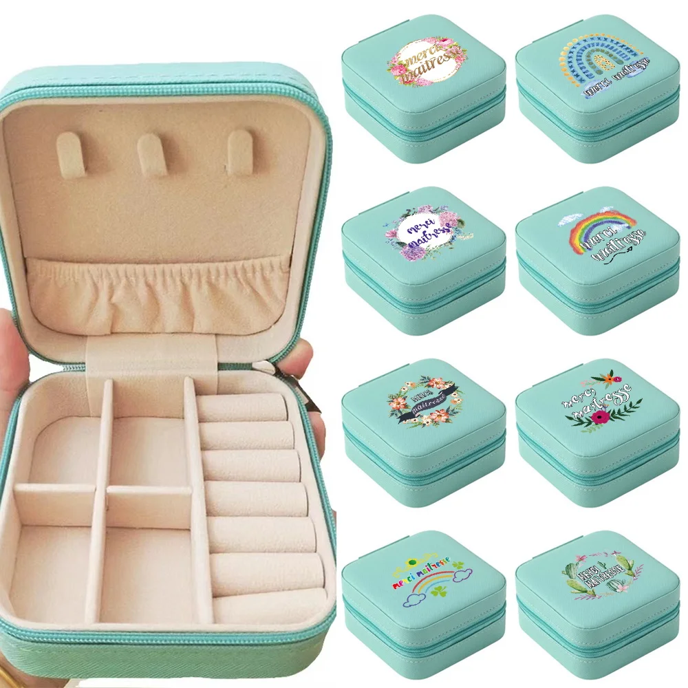

Women Travel Jewelry Case Boxes Maitresse Print Jewelry Organizer Display Princess Storage Jewelry Box Earring Holder Gifts Hot