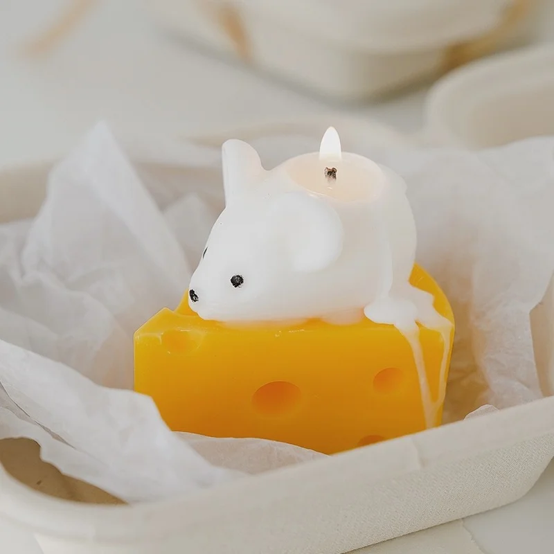 

Creative Cheese Mouse Scented Candles Cute Home Decor Birthday Party Candles Wedding Gifts Household Emergency Candles