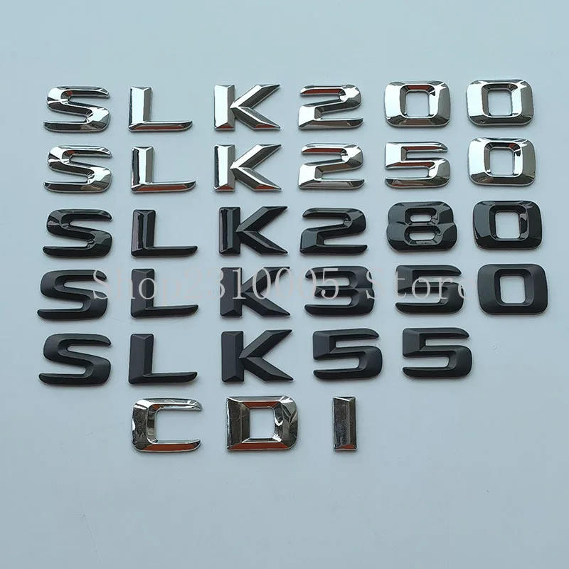 

2015 Trunk Number Letters Badge Emblem for Mercedes Benz SLK55 AMG SLK200 SLK230 SLK250 SLK300 SLK350 4MATIC CDI Grand Edition