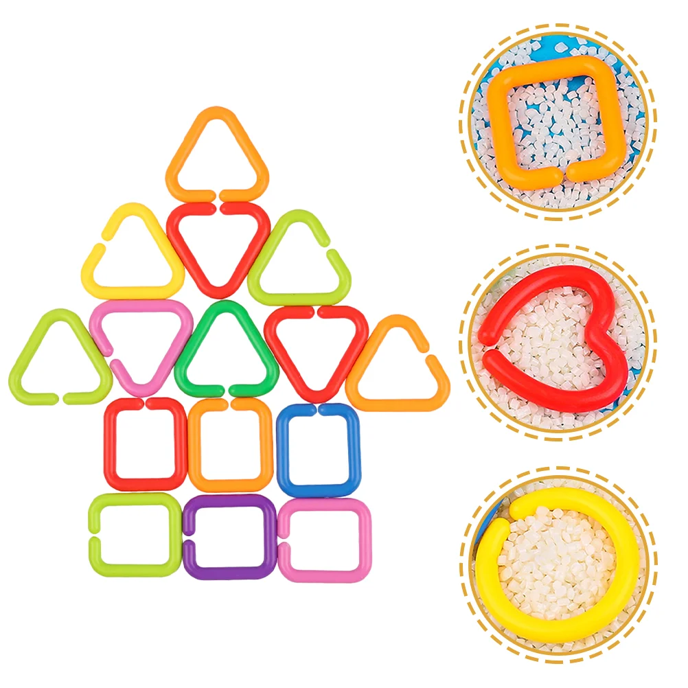 

35 Pcs Geometric Chain Buckle Small Link Toys Ring Connecting Baby Car Serial Linking Chains Newborn Educational