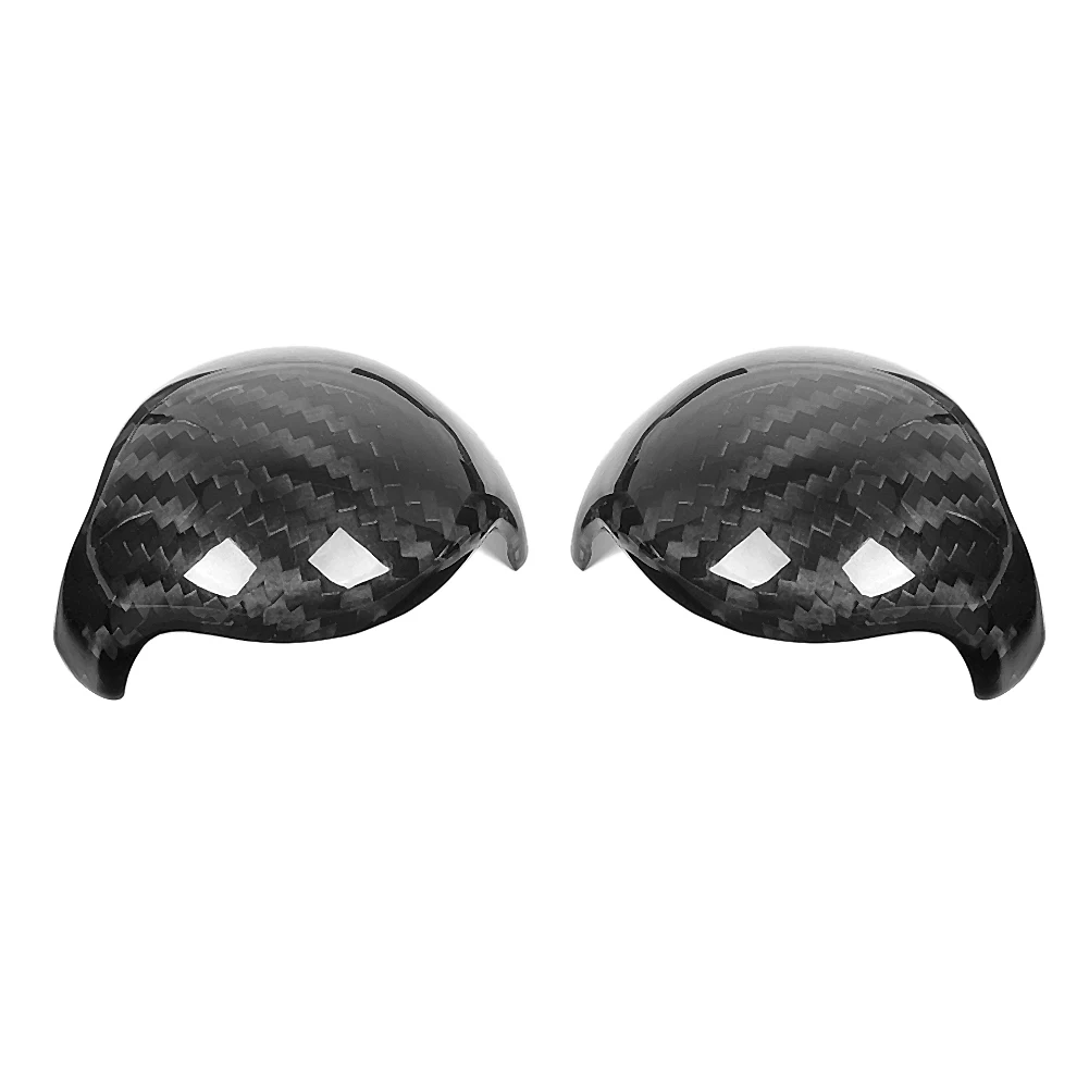 

2pcs Left Drive Carbon Fiber Gear Shift Knob Cover Fit for Ford Mustang 2015-2019