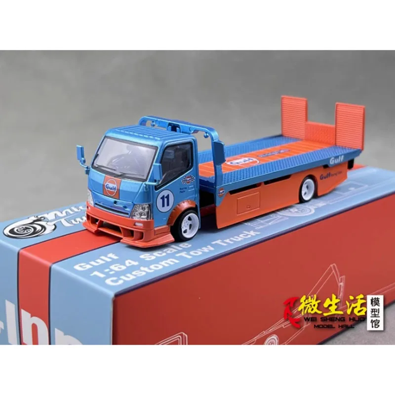 Фото MicroTurbo литой под давлением масштаб 1:64, H300, планшетный транспортный прицеп, сплав, имитация модели автомобиля, коллекция, игрушка, подарки, сувениры №3