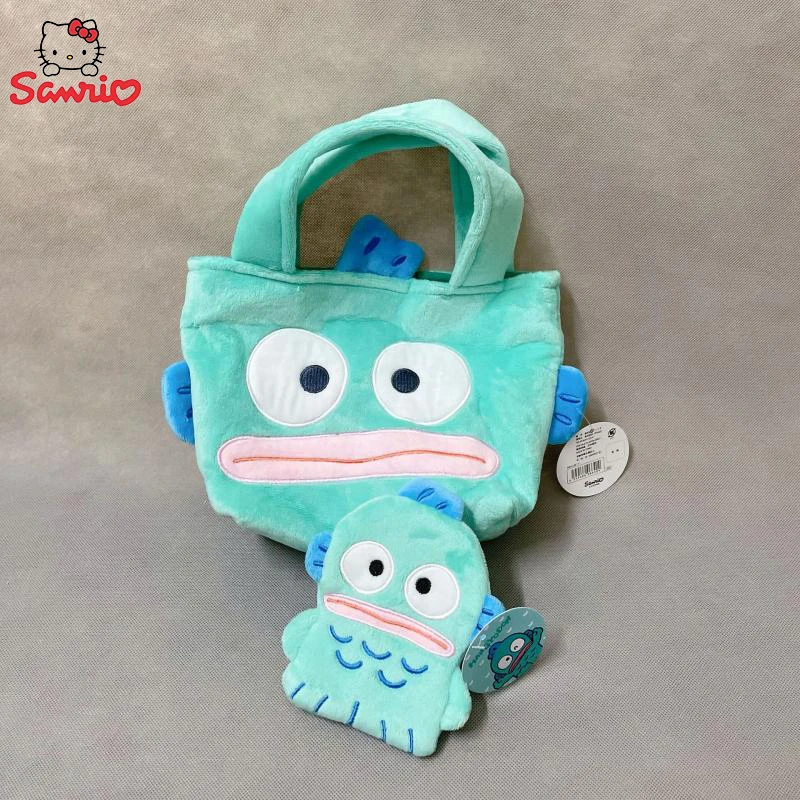 

Kawaii Sanrio Hangyodon Anime Cartoon Coin Purse Card Holder Large Quilted Hand Bag Handbag Gifts
