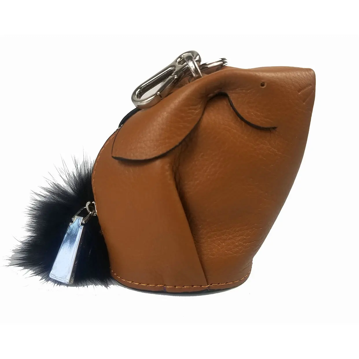 Очаровательный черный кролик на заказ Рождественский подарок меховой кошелек