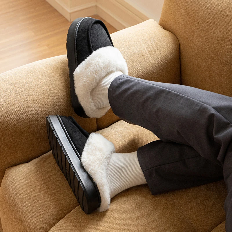 Comwarm нечеткие домашние тапочки для мужчин зимние плюшевые мягкие пушистые