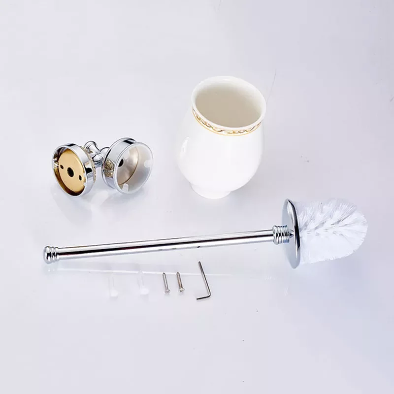 

Toilet Brush Holders Wall Mounted Toilet Cleaning Brush Antique Brass Toilet Brush Holder Bathroom Accessories DG-8310F