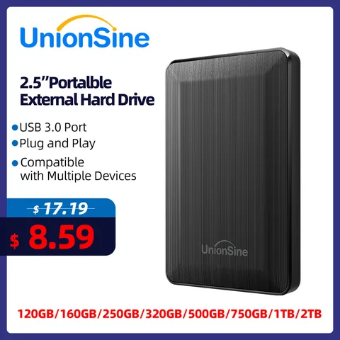 UnionSine HD Внешний жесткий диск 1 ТБ 250 ГБ 320 ГБ 500 ГБ 750 ГБ Портативный жесткий диск USB3.0 Высокоскоростной жесткий диск для ноутбука MacBook PS4