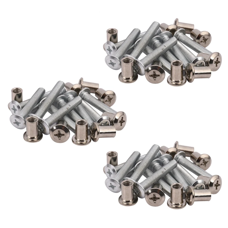 

Furniture 6X35mm Cross Countersunk Screw Bolts Barrel Nuts 30Sets