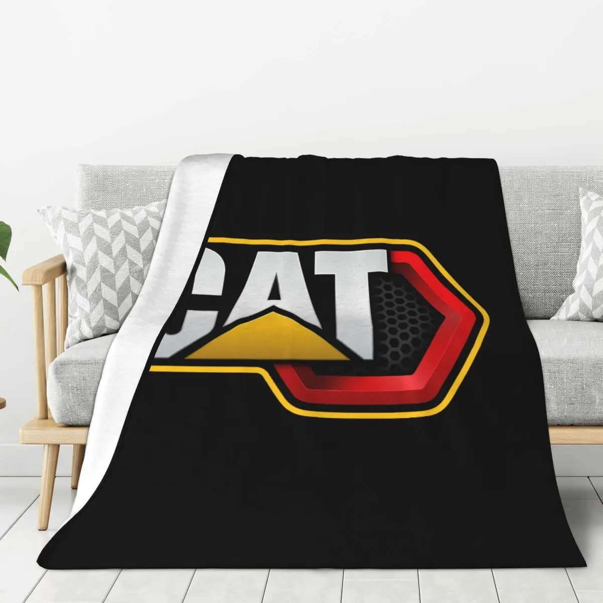 C-Caterpillar кошка экскаватор логотип фланелевое одеяло мягкое и удобное домашнее