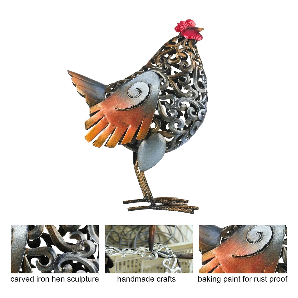 

Garden Chicken Statue Home Animal Sculpture Decoration Festival Ornament