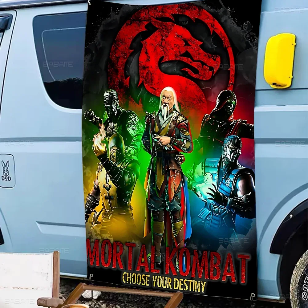 Mortal Kombat белая бумага DIY флаг для семейной группы фото гостиная домашний декор в общежитии настенный художественный декор баннер (art.: 3920ccee8a63d) - 3920ccee8a63d