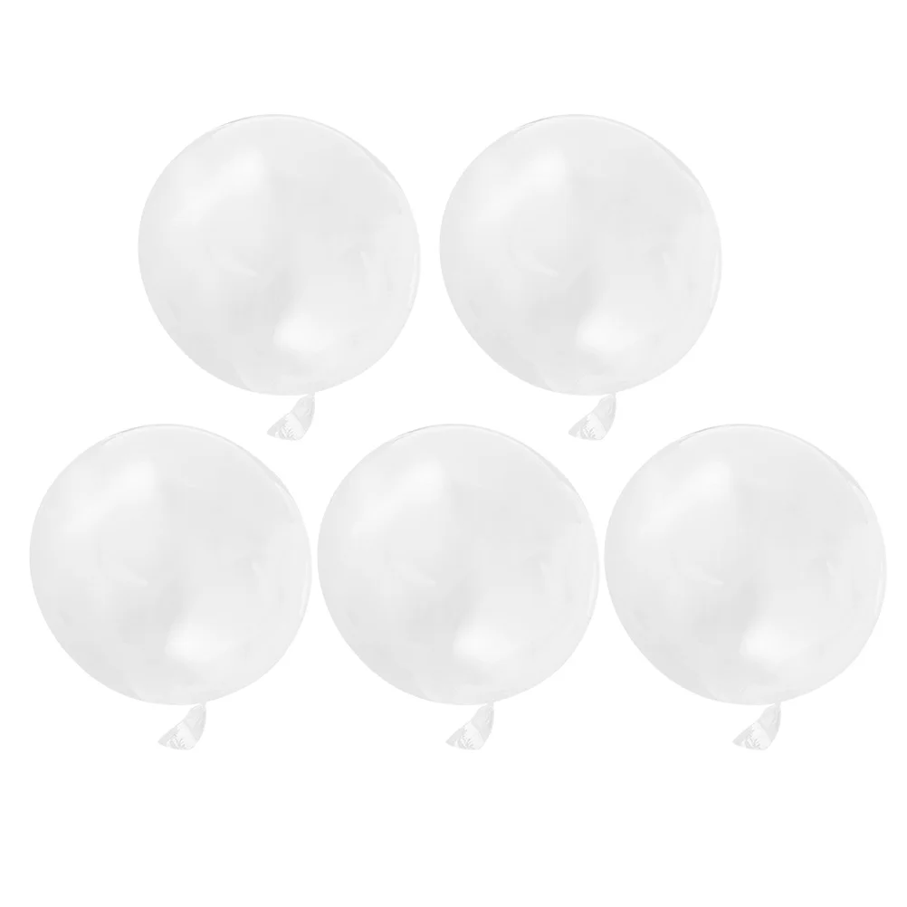 

Wedding for Latex Balloons Transparent DIY Decorative Stylish Funny 5pcs Balloons