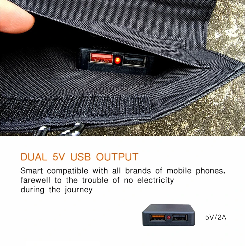 Солнечная панель 5 В USB 15 Вт с зарядкой