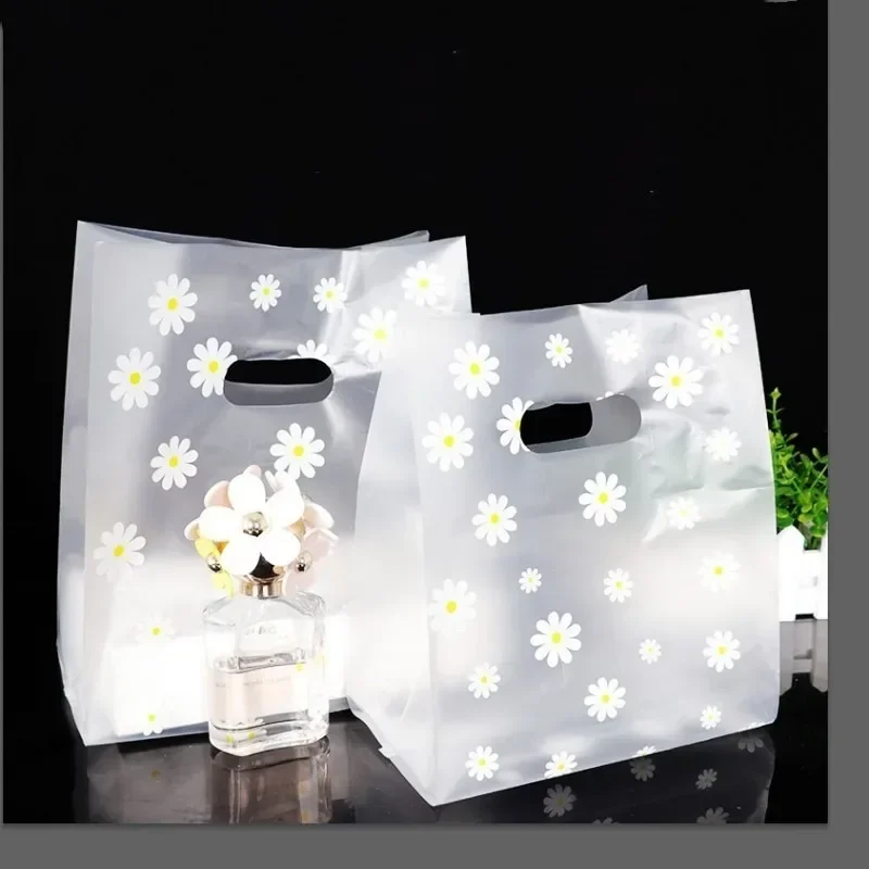 

50Pcs Daisy Flower Plastic Gift Bag Christmas Candy Cookie Wrapping Bags Wedding Birthday Party Gift Packaging Bag
