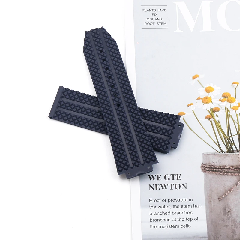 19mmx26mm men's rubber watch strap For HUBLOT Classic Fusion Universe Big Bang Series outdoor sports waterproof silicone band