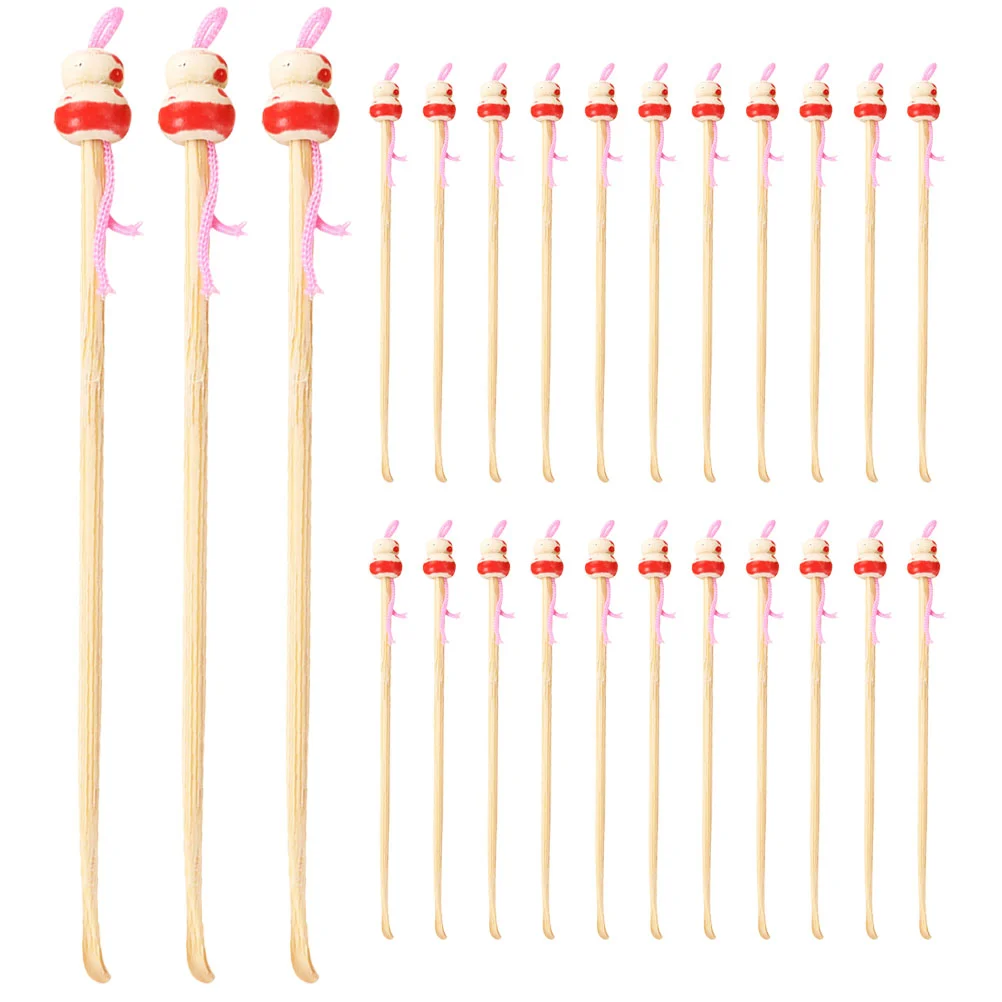 100 шт. бамбуковая ложка для ушей подвесные чистящие средства инструмент удаления