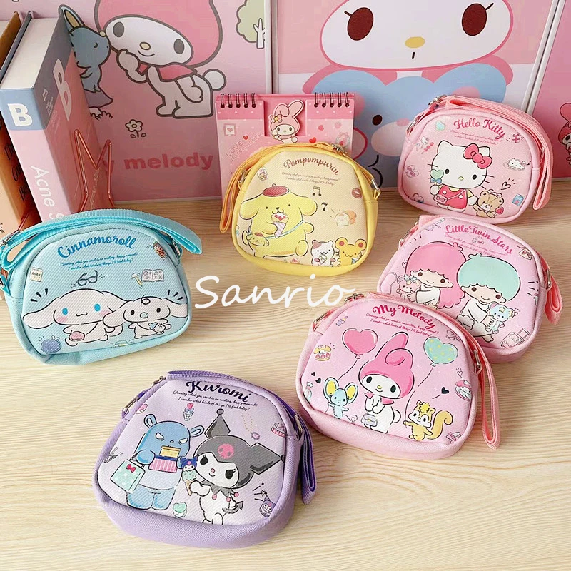 

Hello Kitty Sanrio My Melody Cinnamoroll Pompompurin Little Twin Star Pachacco Kuromi Childrens Shoulder Bag Girls Cute Bag