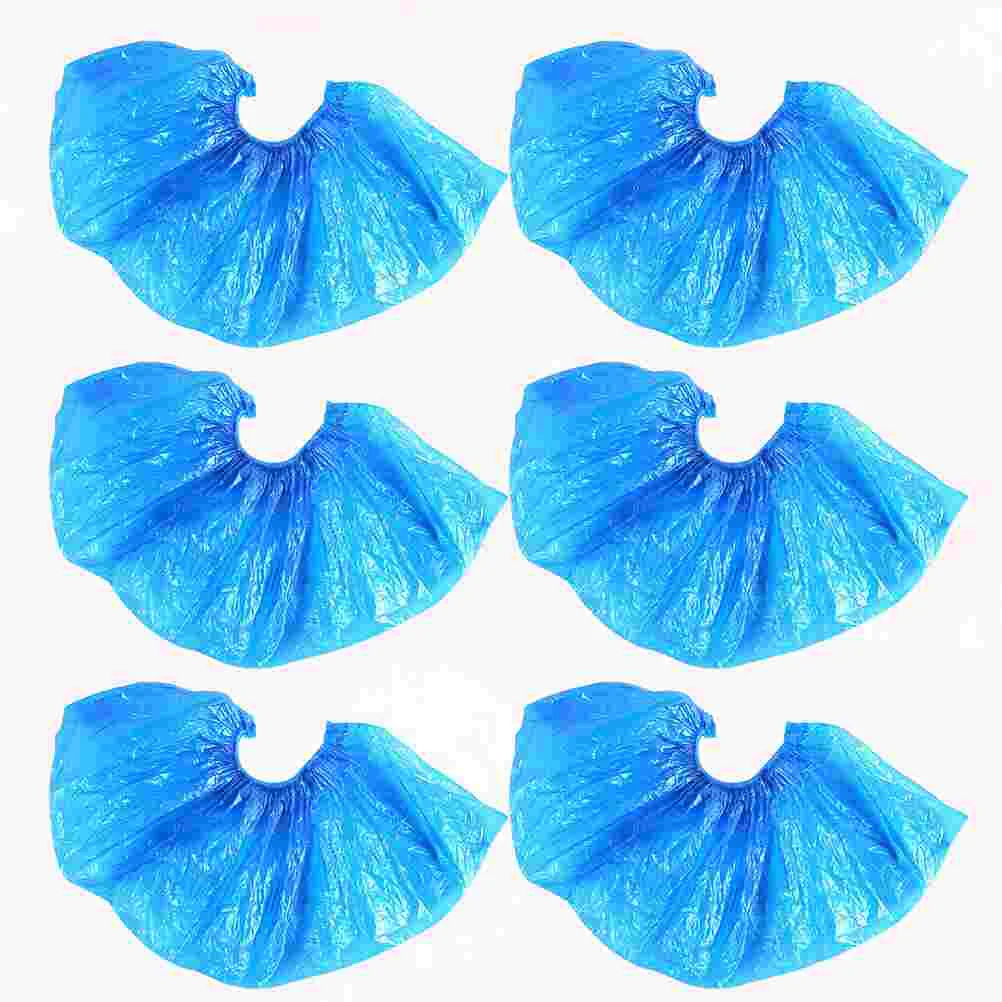 

200Pcs Disposable Shoe Cover Waterproof Shoe Cover Household Shoe Cover (Blue)