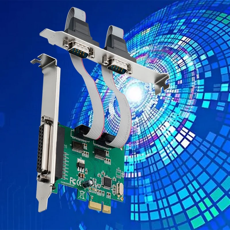 Карта расширения ST36 Pcie X1 CH382L 2S1P Промышленная RS232 + LTP1 Печать Многофункциональная