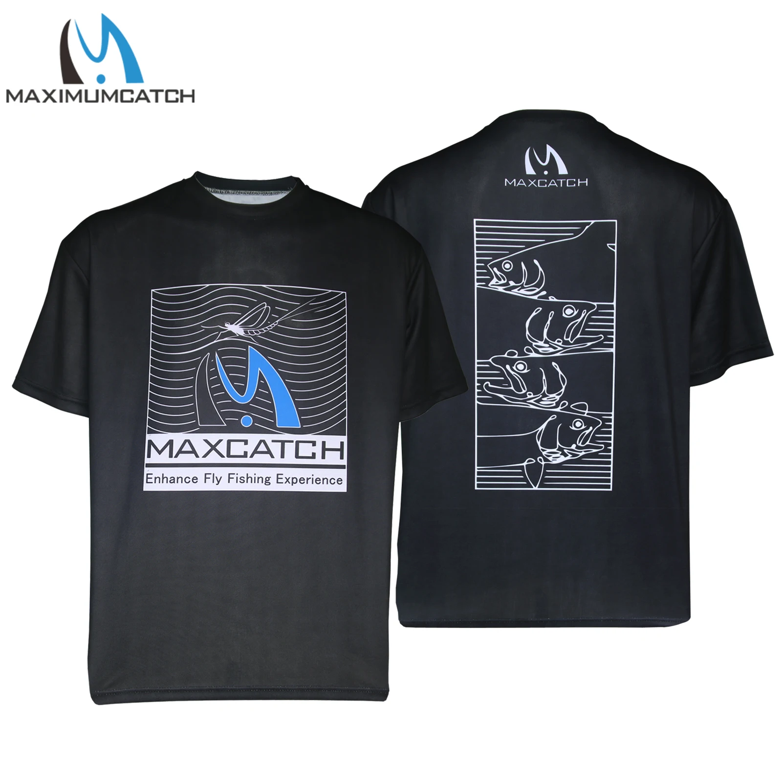 

Maximumcatch 100% Cotton Fly Fishing T Shirt Men Causal O-neck Basic Black Outdoor Size M/L/XL