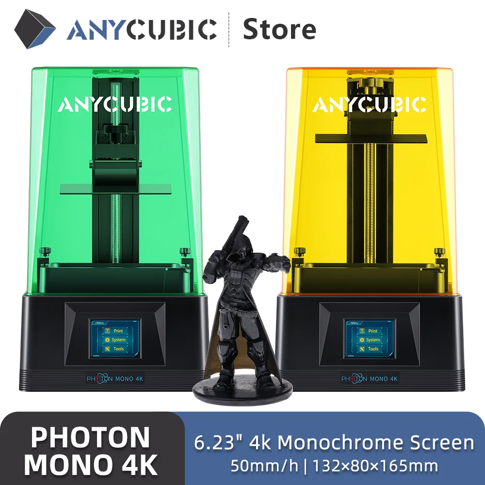 Best Anycubic光子モノラル4 18k 3Dプリンタ6.23インチ4 18kモノクロ画面高解像度高速3D印刷uv樹脂3dプリンタ