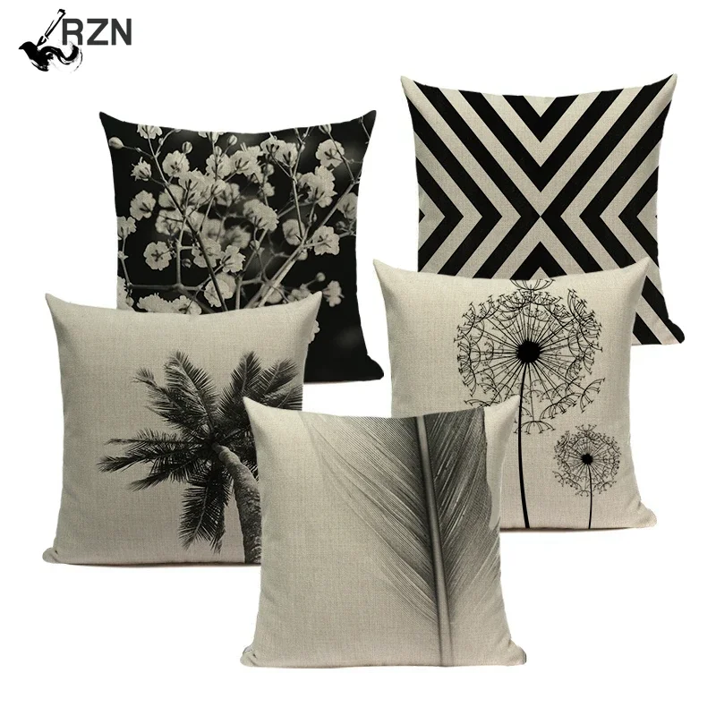 Чехол для подушки в простом стиле декоративные медитации с геометрическим