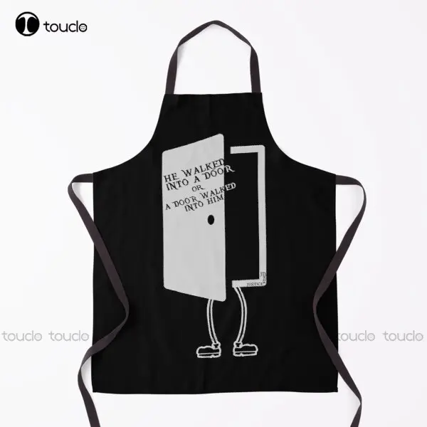 

He Walked Into A Door Or A Door Walked Into Him Apron Johnny Depp Kitchen Apron For Women Men Unisex Adult Custom Cooking Aprons