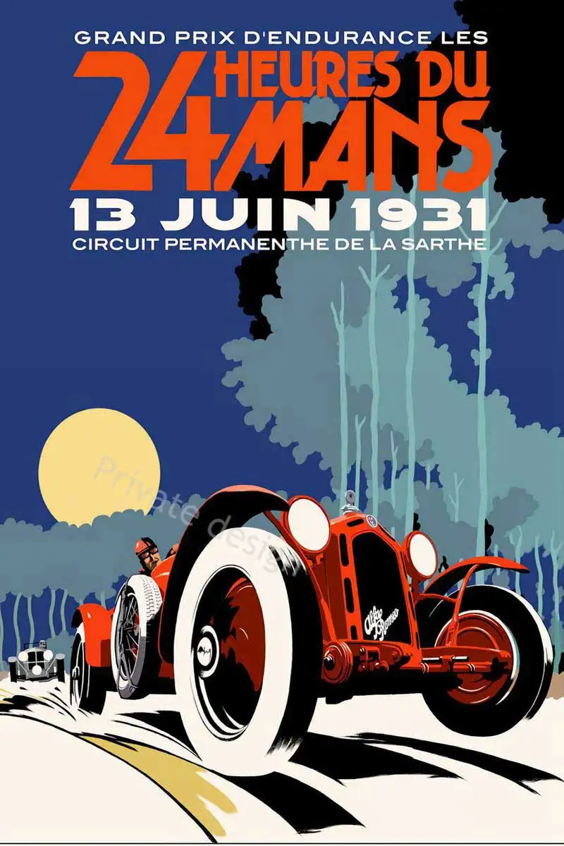 

Оловянная табличка 24 часа Du Mans 1931, Настенный декор, Ретро винтажный металлический знак, постер для искусства, мужской пещеры, кинотеатра