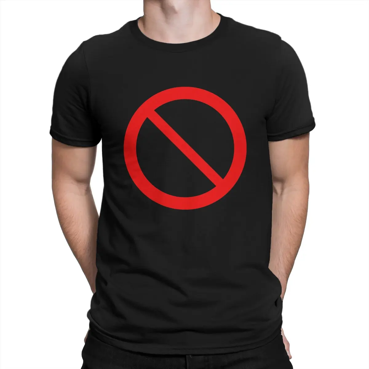 

Friday Night Funkin FNF Music Boy Newest TShirt for Men Boyfriend Prohibition Sign Classic Round Neck Pure Cotton T Shirt