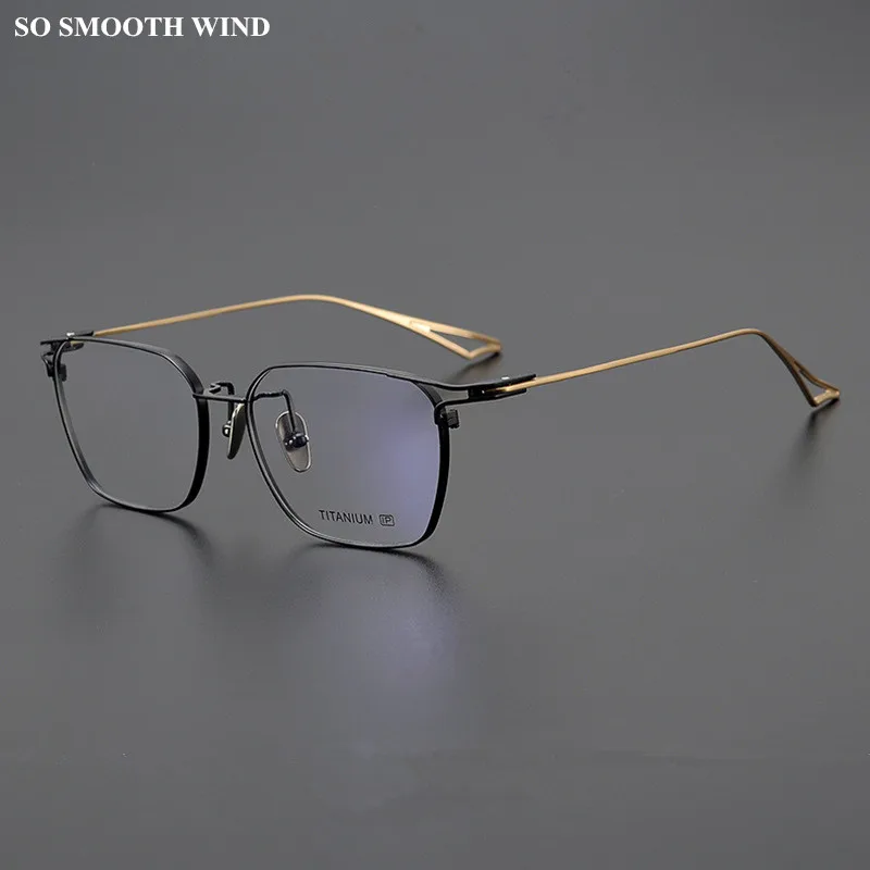 

Ultralight Pure Titanium Glasses Frame Men Business Square Optical Eyeglasses Women Myopia Prescription Spectacles Read Eyewear