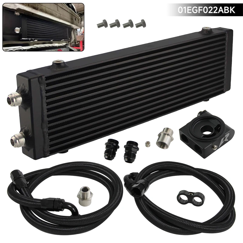 

Универсальный Большой двойной масляный радиатор, термостатический масляный фильтр, адаптер, шланг, комплект