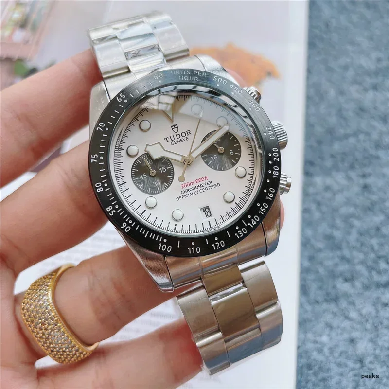 

Tudor Black Bay Chrono M79360N-0002 Stainless Steel Strap Quartz Watches for Men Halloween Gift Relogio Masculino Reloj Bracelet