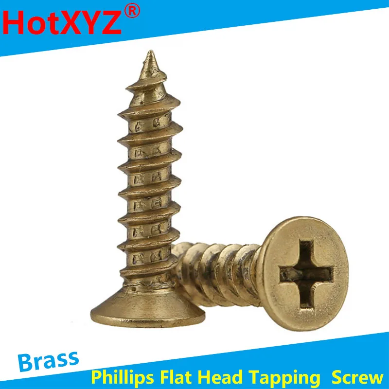 

Латунные крестовые встраиваемые самонарезающие винты с потайной головкой KA, медные крестообразные винты с плоской головкой для нарезания по дереву M3 M4M5 20 шт.