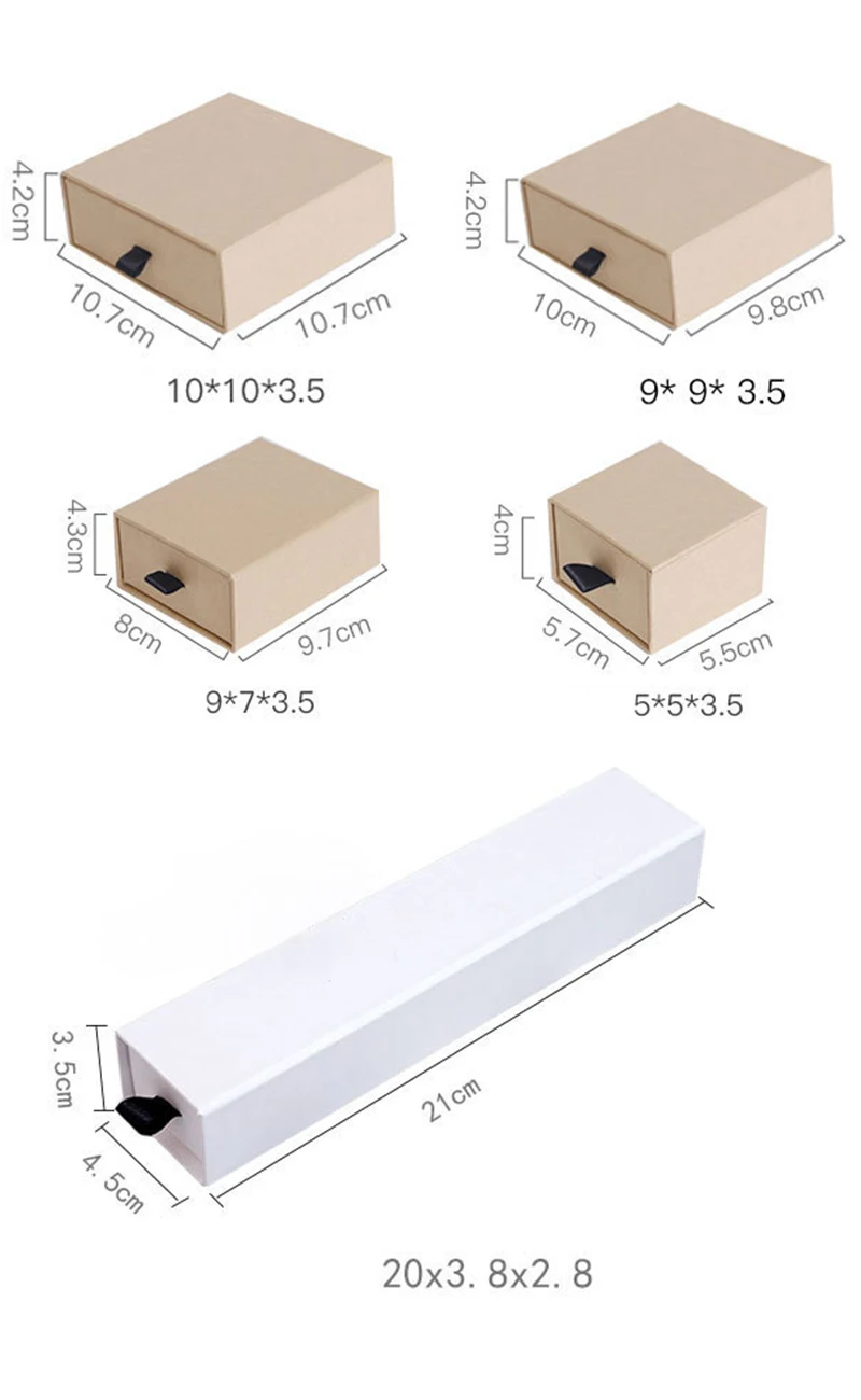 Pink Cardboard Drawer Jewelry set Boxes for Necklace Pendants Packaging Jewelry Display Organizer Storage Gift Box Personalized