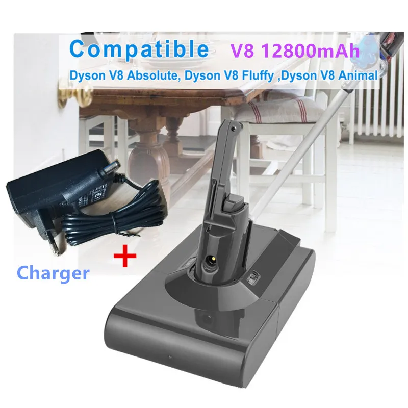 

2021 New DysonV8 12800mAh 21.6V Battery for Dyson V8 Absolute /Fluffy/Animal Li-ion Vacuum Cleaner rechargeable Battery