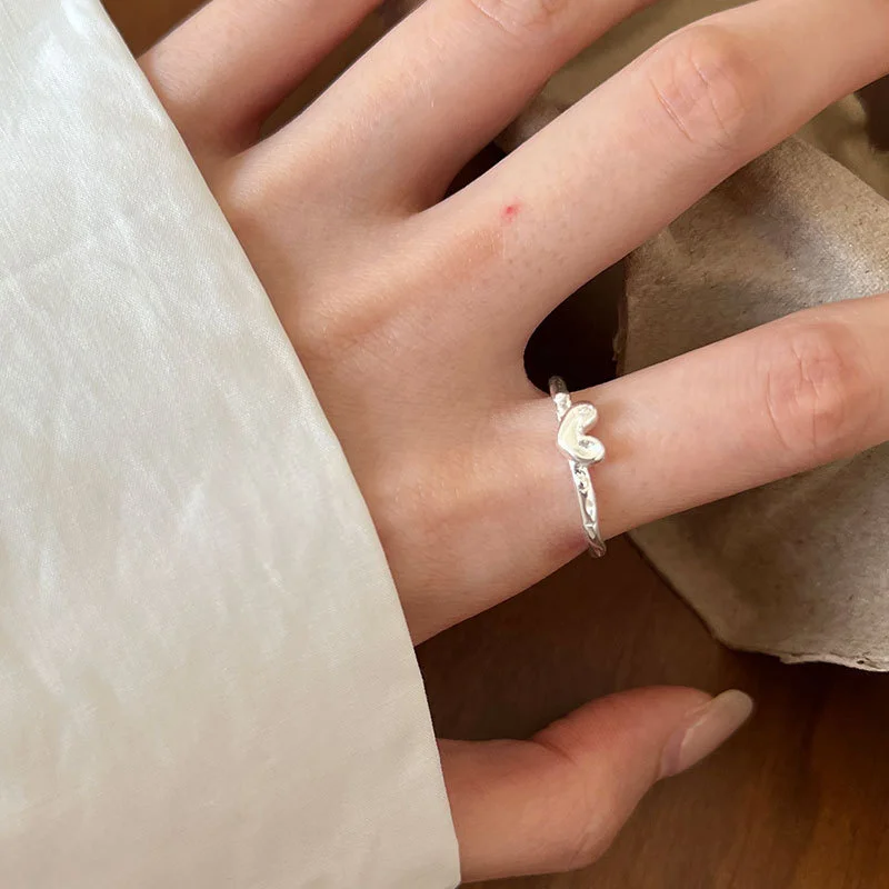 

Женское серебряное кольцо, необычное уникальное кольцо с любовью, простое кольцо с красным блогером, одинаковые ювелирные изделия j206