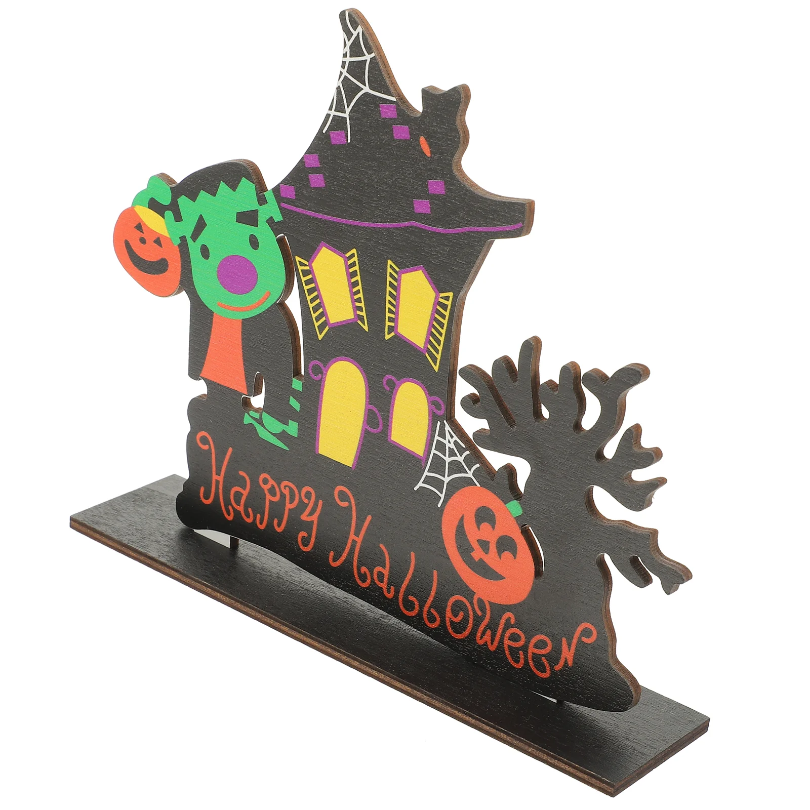 

Деревянное украшение на Хэллоуин, деревянный декор стола, украшение стола на Хэллоуин, декоративный деревянный стол, центральный знак