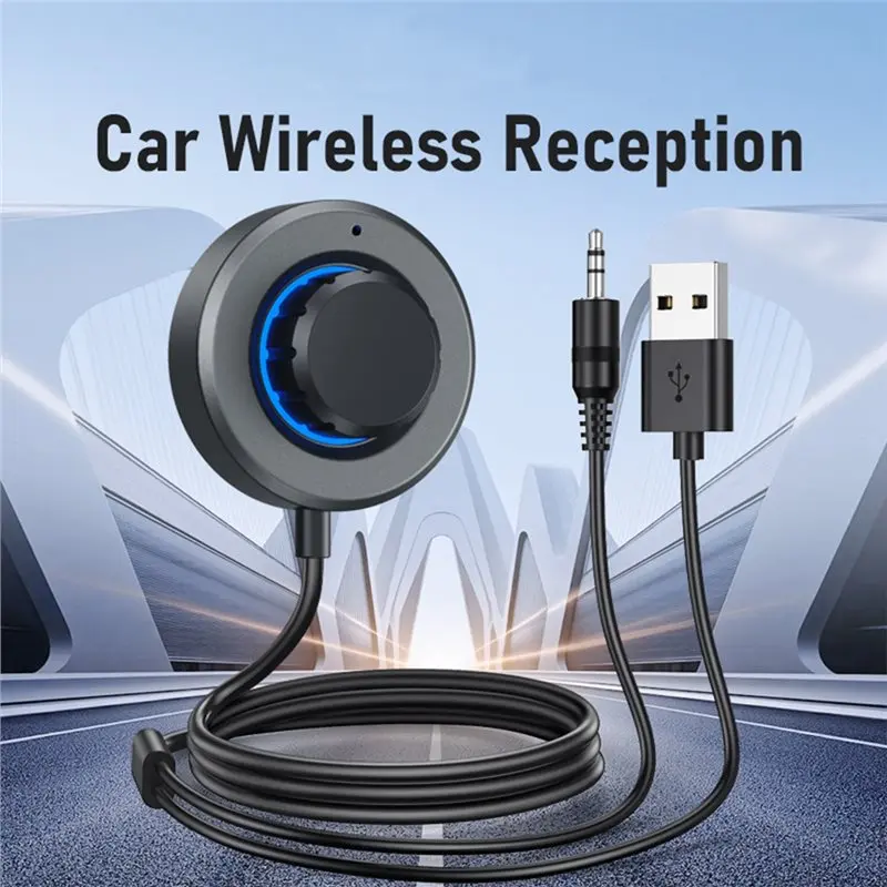 Фото A99E-Stereo USB для автомобиля, домашнего использования, усилитель звука, Bluetooth 6.0, аудиоприемник, громкая связь, разъем AUX 3,5 мм, Bluetooth-адаптер №5