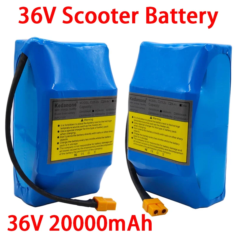 

36V Full Capacity Lithium Ion Rechargeable 20000mAh 80000mAh Lithium Ion Battery for Electric Self Suction Hoverboard Unicycle