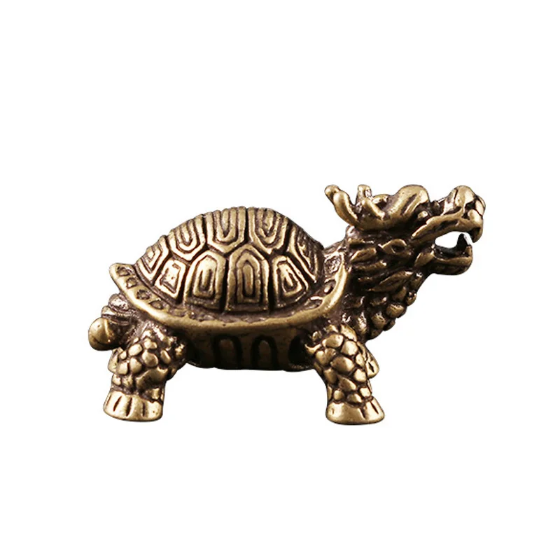

Convenient Practical Useful Dragon Tortoise figurine Ornaments Pendant Crafts Home Keyring Statue Brass Creative