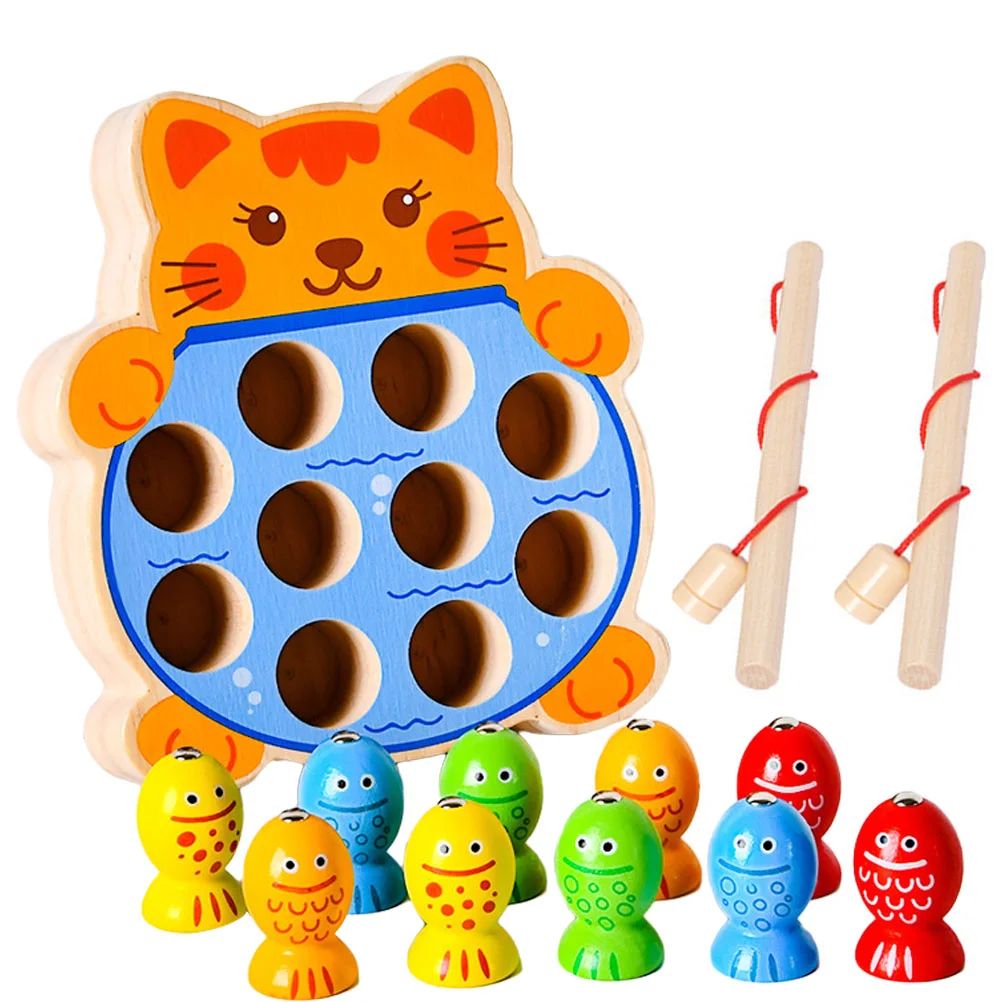

1 Set Magnetic Fishing Game Toy Interactive Fishing Game Educational Plaything