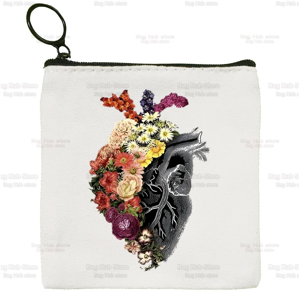 Greys Anatomy You're My Person Heart Simple Canvas Coin Purse Cute Cartoon Key Case Lady Bag Coin Storage Bag