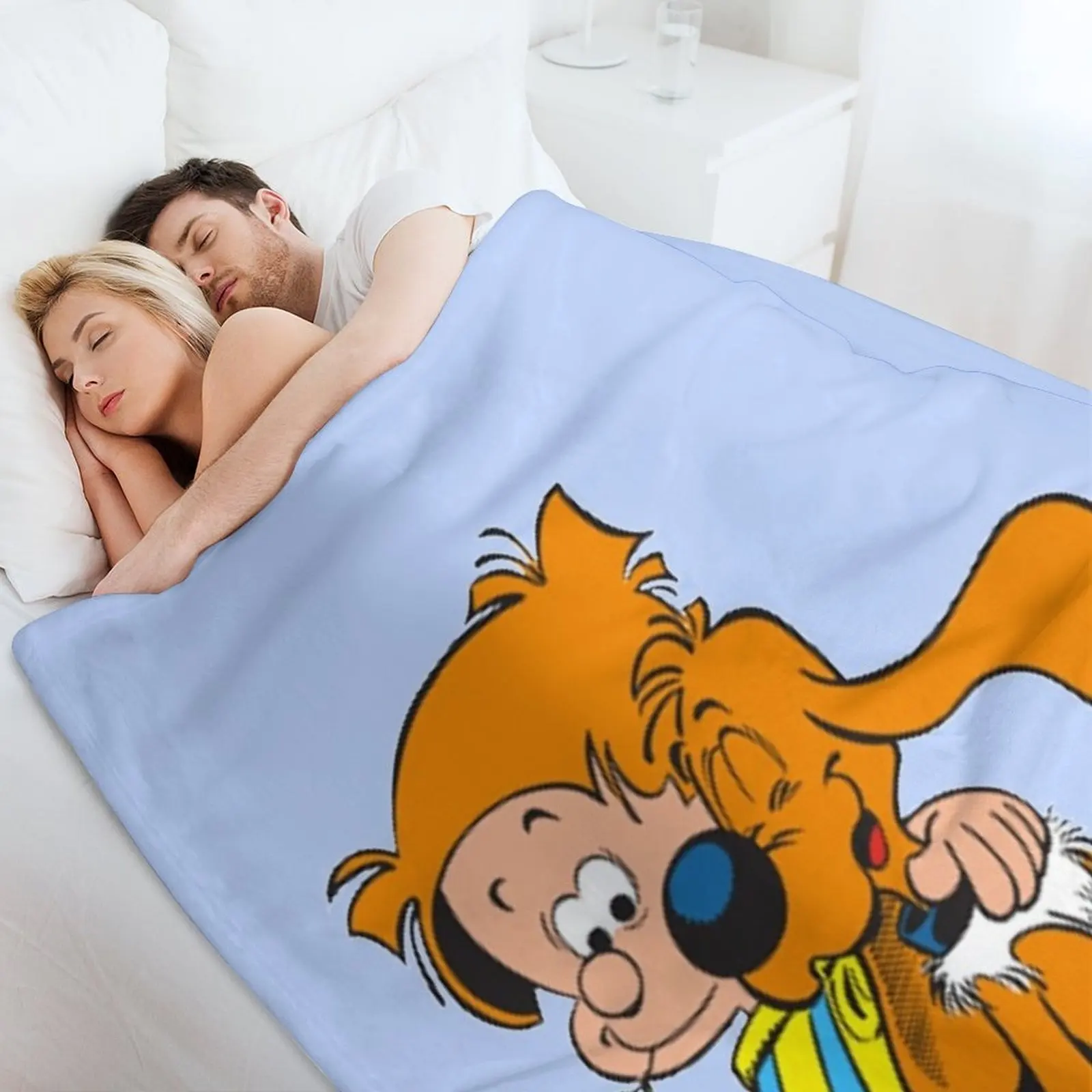 Одеяло Billy and Buddy &amp Boule et Bill Одеяла для кемпинга Диваны и декоративные одеяла