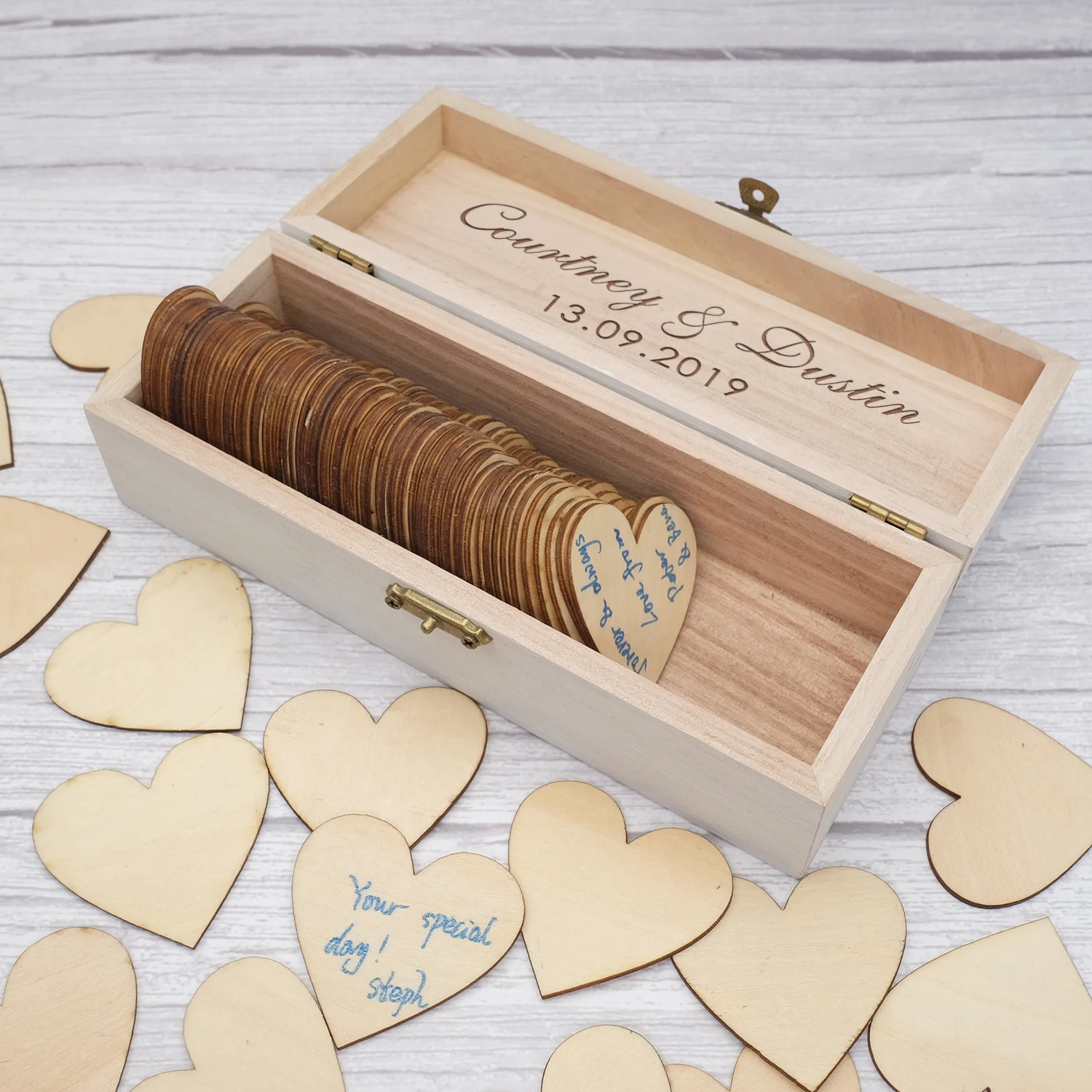 

Custom Wedding Guestbook Rustic Wedding Keepsake Box Alternative Engraved Wooden Wedding Guest Book Drop Box Hearts Wedding Gift