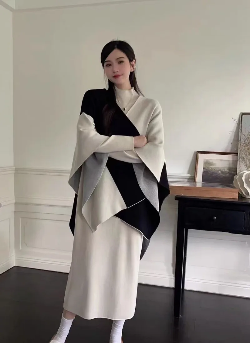 Женский трикотажный Костюм-двойка элегантный костюм во французском стиле