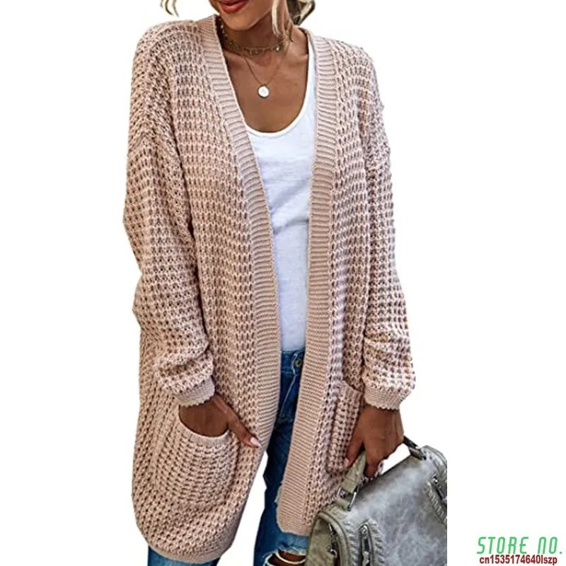 

2022Fall Cardigan Women Long Sleeve Sweater Autumn Winter Knitted Loose Oversized 5XL Jumper Casual Cardigan Top Women Jacket